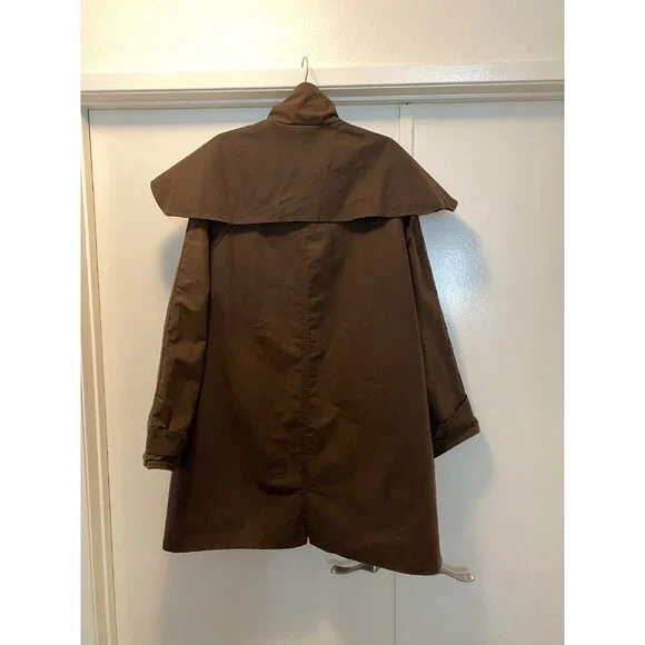 VTG Driza-Bone Riding Coat & Hood Brown Oil Skin Unisex Australia XL - Picture 14 of 16